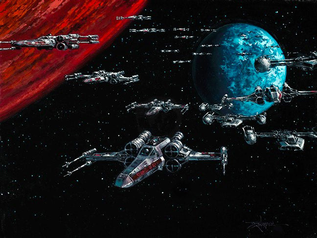 Rodel Gonzalez Star Wars "Battle of Yavin" Limited Edition Canvas Giclee