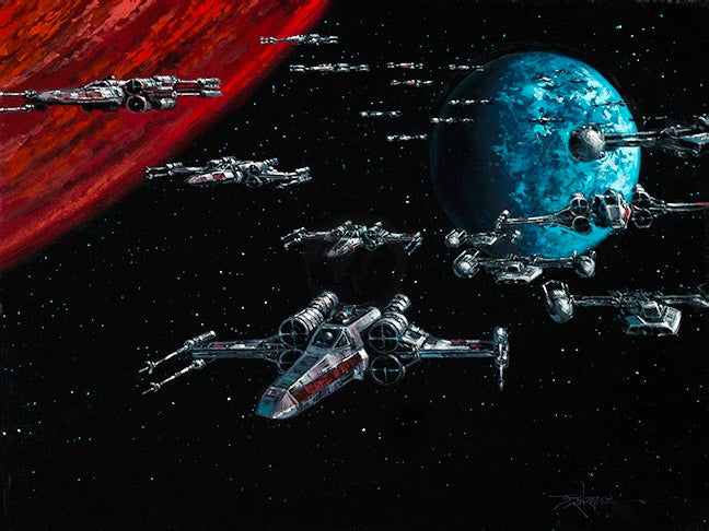 Rodel Gonzalez Star Wars "Battle of Yavin" Limited Edition Canvas Giclee