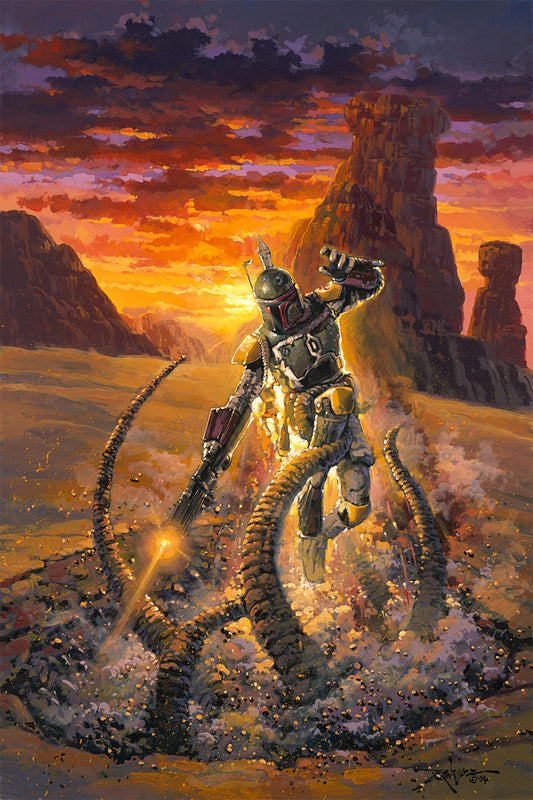 Rodel Gonzalez Star Wars "Escaping the Pit" Limited Edition Canvas Giclee