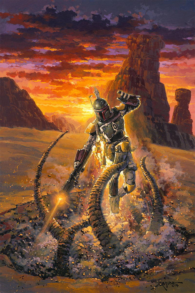 Rodel Gonzalez Star Wars Escaping the Pit Limited Edition Canvas Giclee