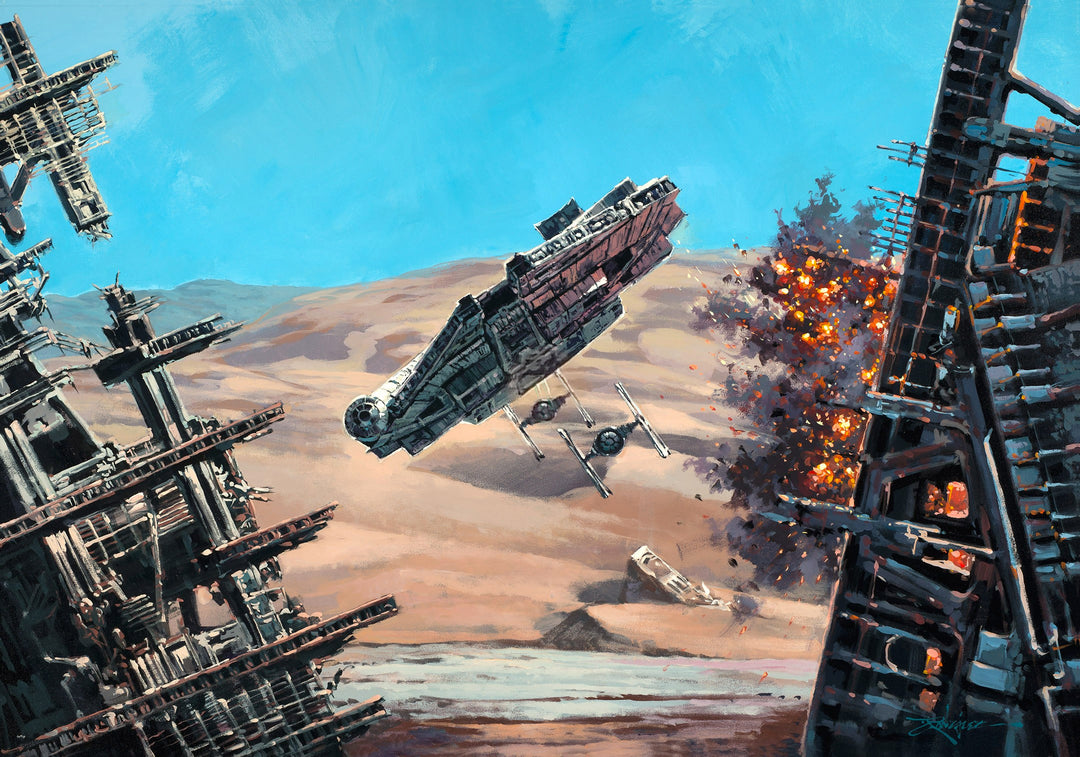 Rodel Gonzalez Star Wars Fly Low Limited Edition Canvas Giclee