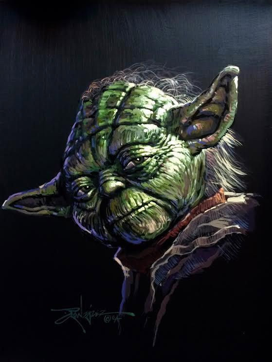 Rodel Gonzalez Star Wars Yoda Limited Edition Canvas Giclee