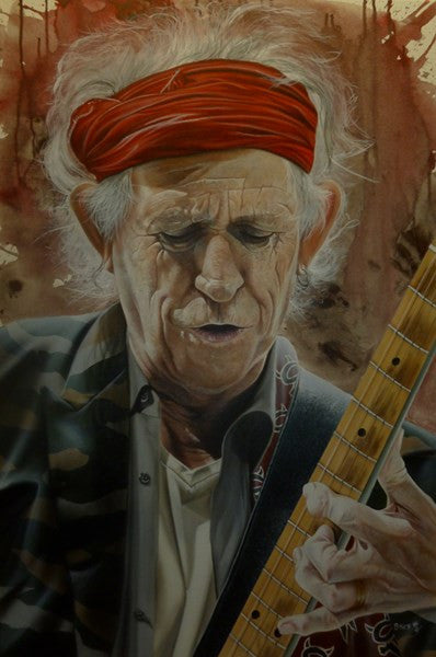 Stickman "A Man of Wealth and Taste" (Keith Richards) Limited Edition Canvas Giclee