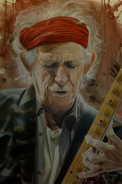 Stickman A Man of Wealth and Taste (Keith Richards) Limited Edition Canvas Giclee