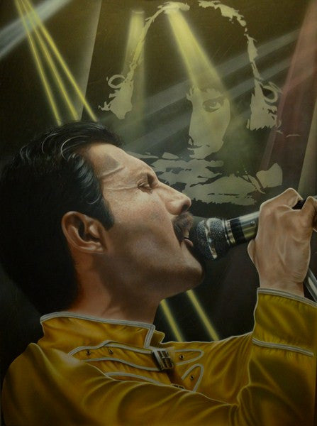 Stickman Look Up to the Skies and See (Freddie Mercury) Limited Edition Canvas Giclee