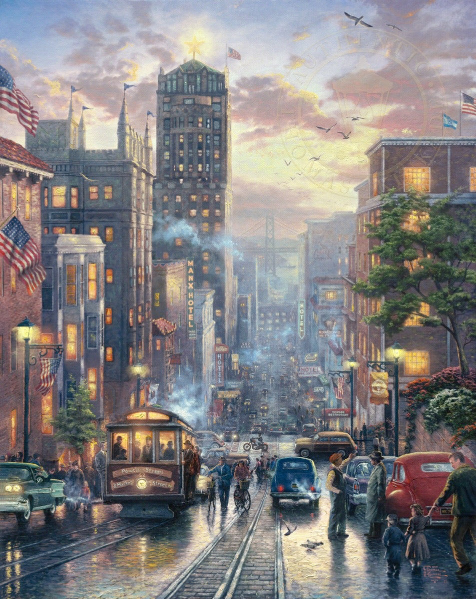 Thomas Kinkade "San Francisco - Powell Street" Limited Edition Canvas Giclee
