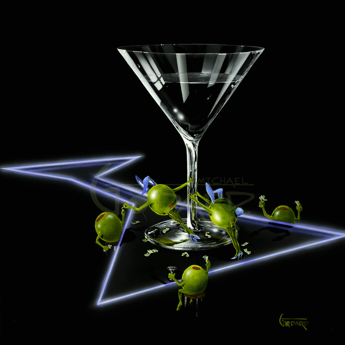 Michael Godard "Dirty Martini 4 (Silly Wabbit)" Limited Edition Canvas Giclee