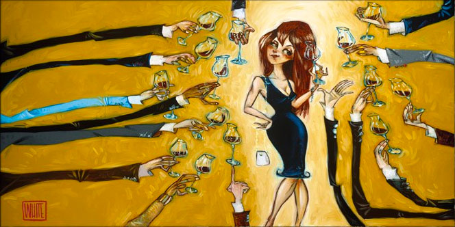 Todd White Silly Men. Girls Don't Pay Lovingly Limited Edition Canvas Giclee