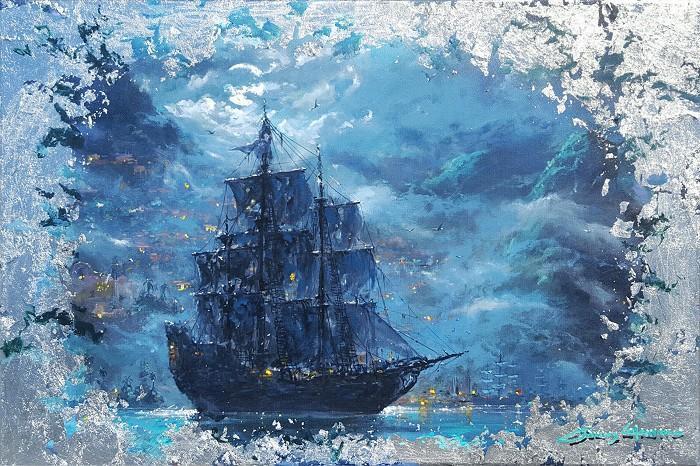 James Coleman Disney Silver Moonlit Pearl Open Edition Canvas Giclee