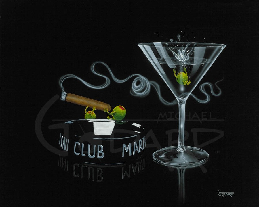 Michael Godard Smoke Off at the Club Limited Edition Canvas Giclee