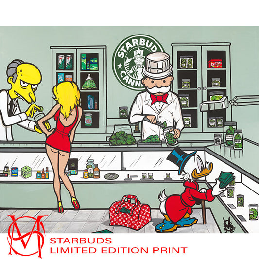 Sinister Monopoly "Starbuds" Highlighted Paper Giclee