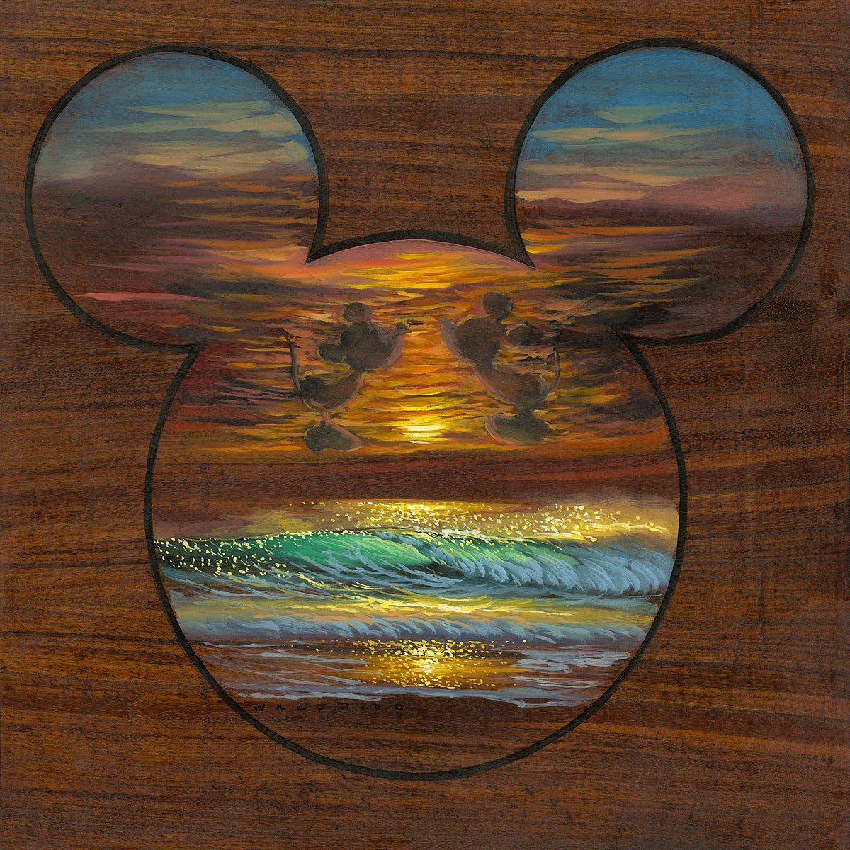 Walfrido Garcia Disney "Sunset Silhouette" Limited Edition Canvas Giclee
