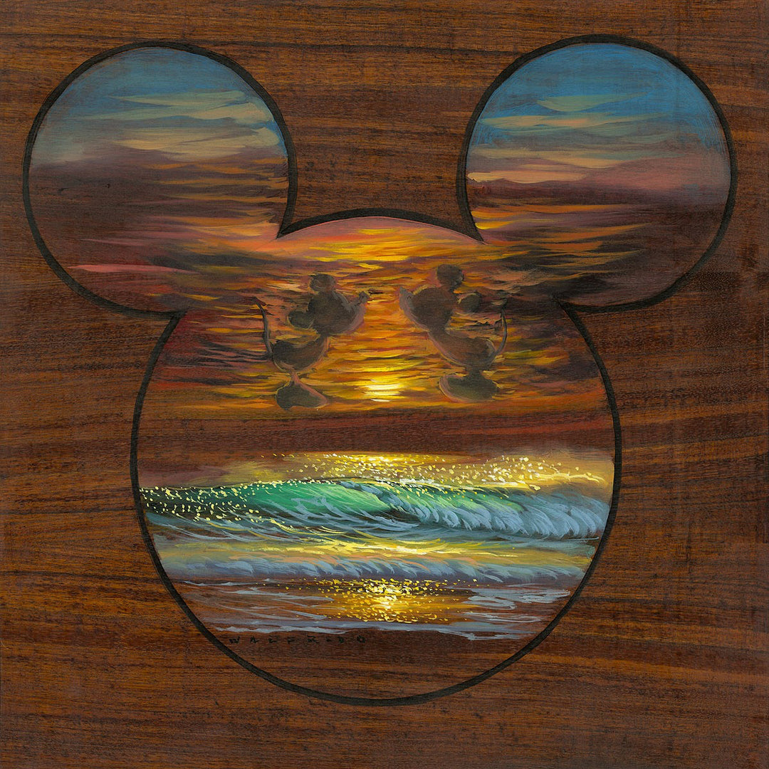 Walfrido Garcia Disney Sunset Silhouette Limited Edition Canvas Giclee