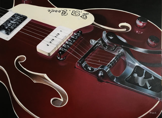Stickman Just like Ringing a Bell Johnny B Goode (Chuck Berry) Limited Edition Canvas Giclee