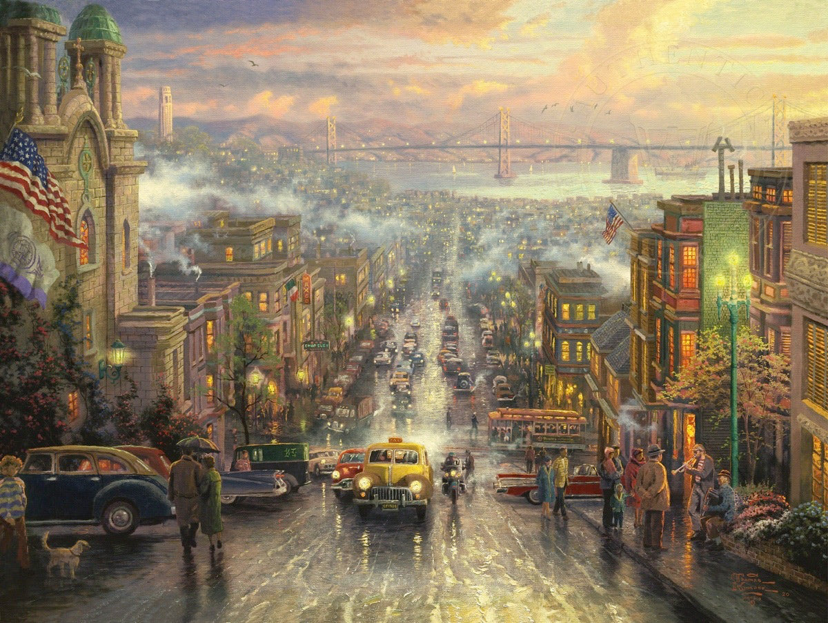 Thomas Kinkade The Heart of San Francisco Limited Edition Canvas Giclee