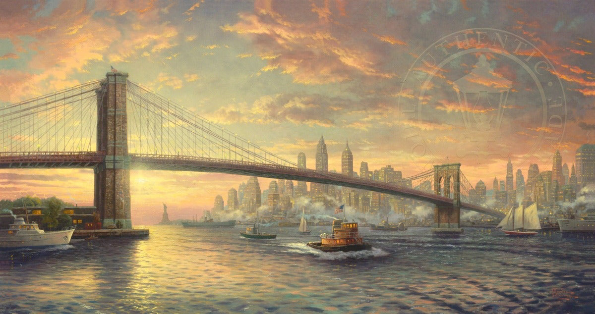 Thomas Kinkade Studios "The Spirit of New York" Limited Edition Canvas Giclee