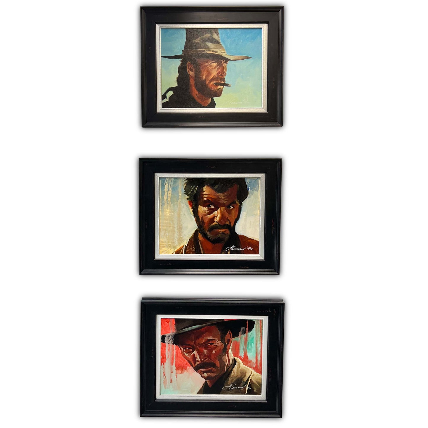 Gabe Leonard "The Good, The Bad & The Ugly" Set of Three Limited Edition Canvas Giclee