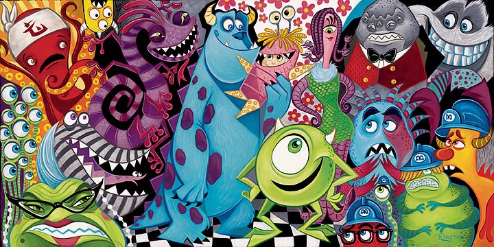 Tim Rogerson Disney "The Scariest Little Monster" Limited Edition Canvas Giclee