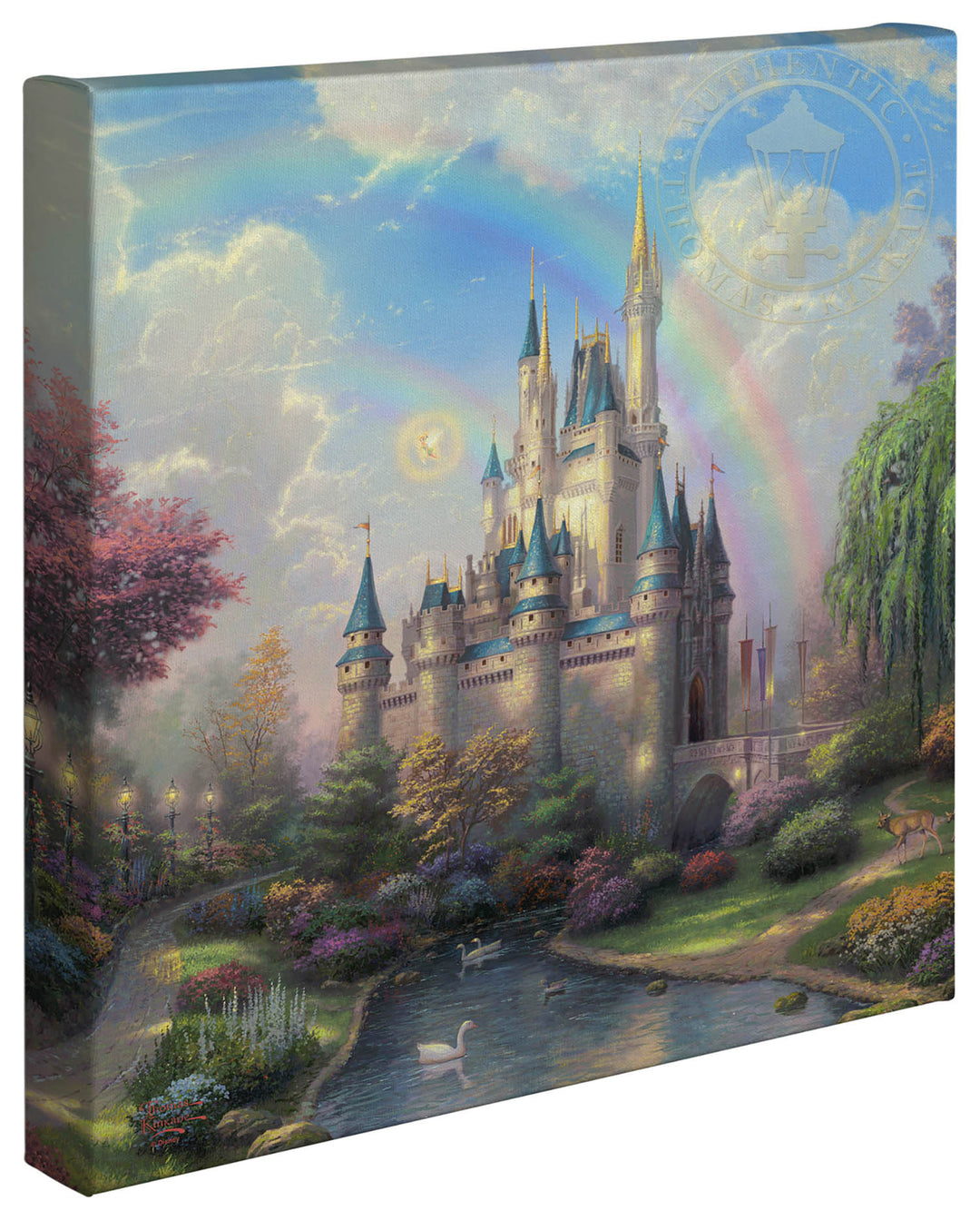 Thomas Kinkade Disney Dreams A New Day at the Cinderella Castle Limited and Open Canvas Giclee