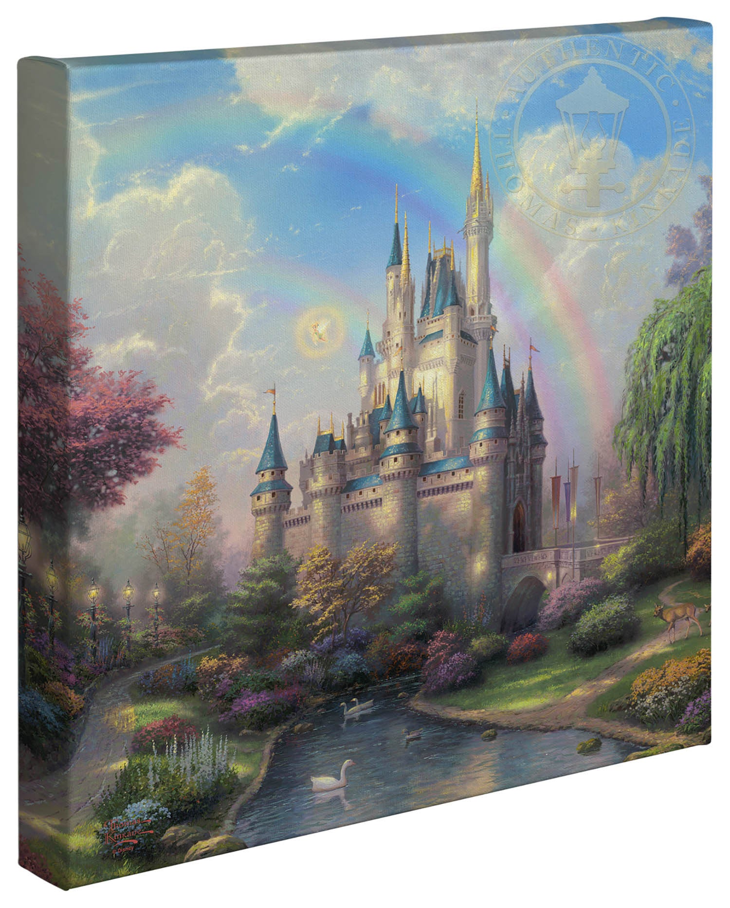 Thomas Kinkade Disney Dreams A New Day at the Cinderella Castle Limited and Open Canvas Giclee