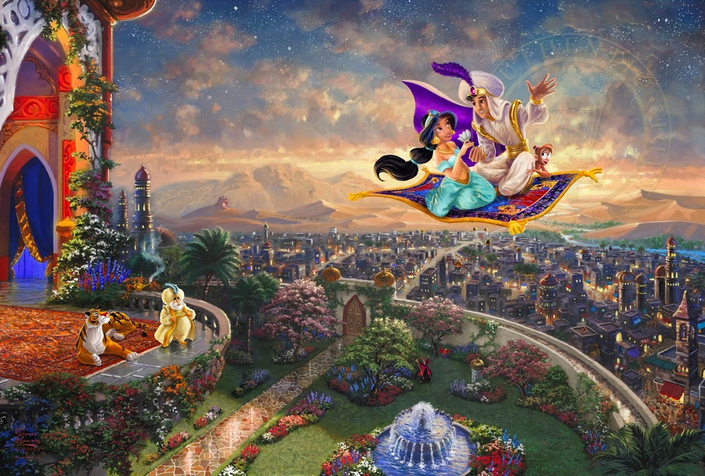 Thomas Kinkade Studios Aladdin Limited and Open Canvas Giclee