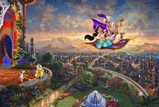 Thomas Kinkade Studios Aladdin Limited and Open Canvas Giclee