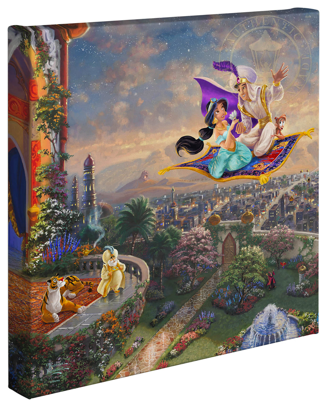 Thomas Kinkade Studios Aladdin Limited and Open Canvas Giclee