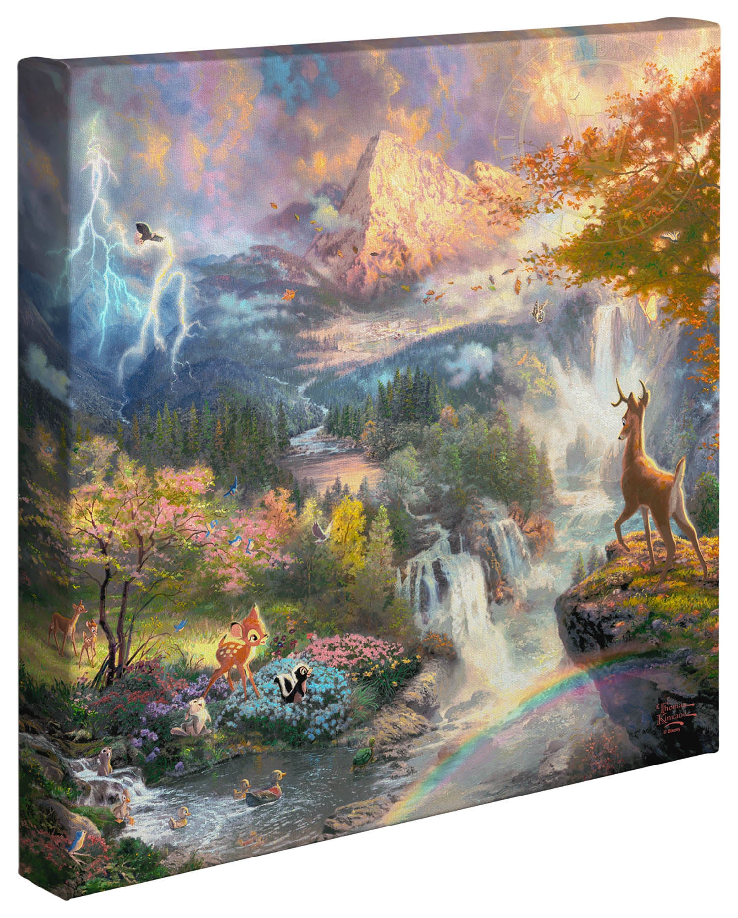 Thomas Kinkade Disney Dreams Bambi's First Year Open Edition Canvas Giclee