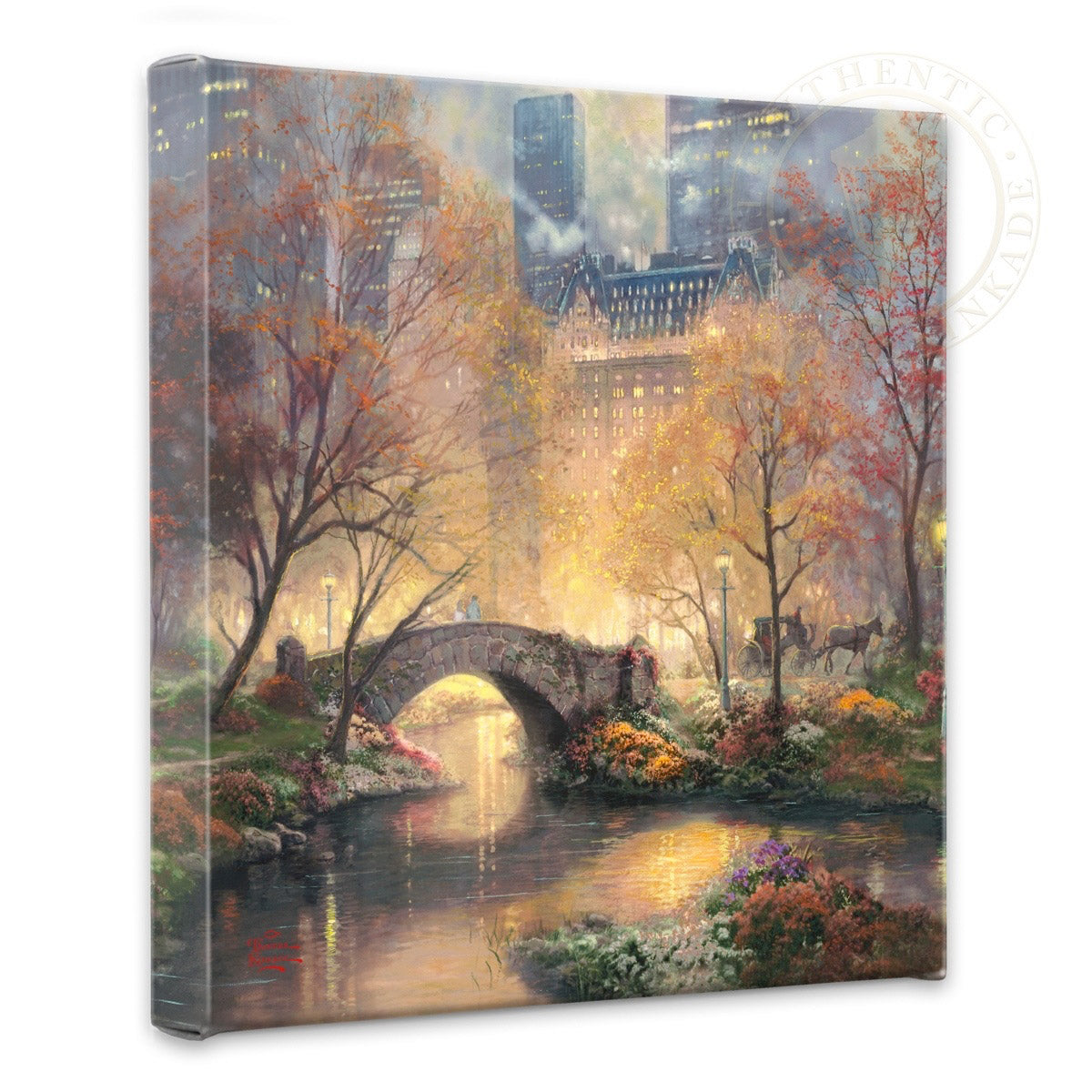 Thomas Kinkade "Central Park in the Fall" Limited and Open Canvas Giclee