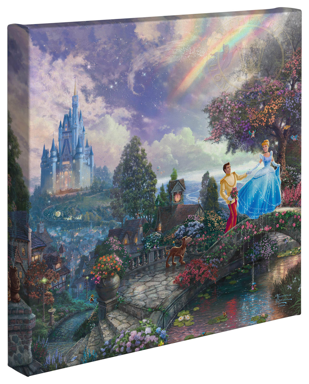 Thomas Kinkade Disney Dreams Cinderella Wishes Upon a Dream Canvas Giclee