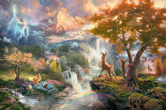 Thomas Kinkade Studios Disney "Bambi's First Year" Limited Edition Paper Giclee