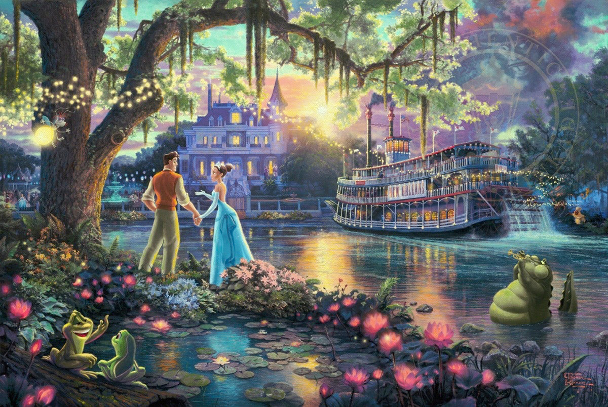 Thomas Kinkade Disney Dreams "Princess and the Frog" Limited and Open Canvas Giclee