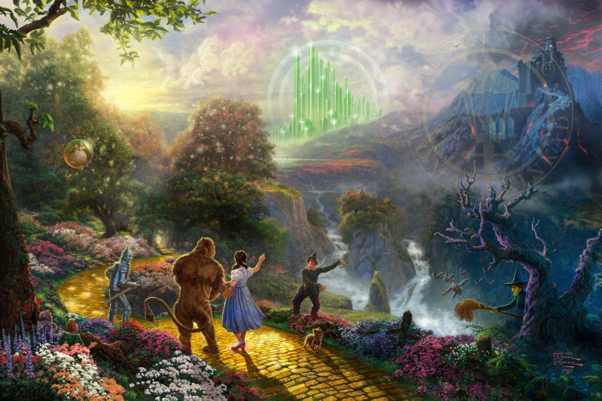 Thomas Kinkade Disney Dreams "Dorothy Discovers the Emerald City" Limited and Open Canvas Giclee