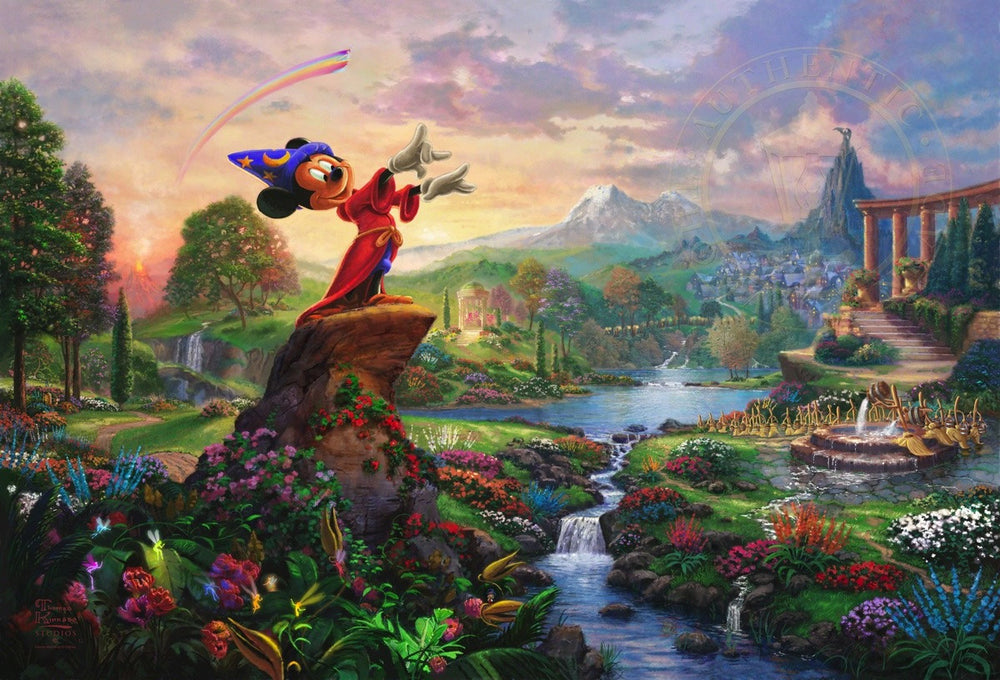 Thomas Kinkade Disney Dreams "Fantasia" Limited and Open Canvas Giclee