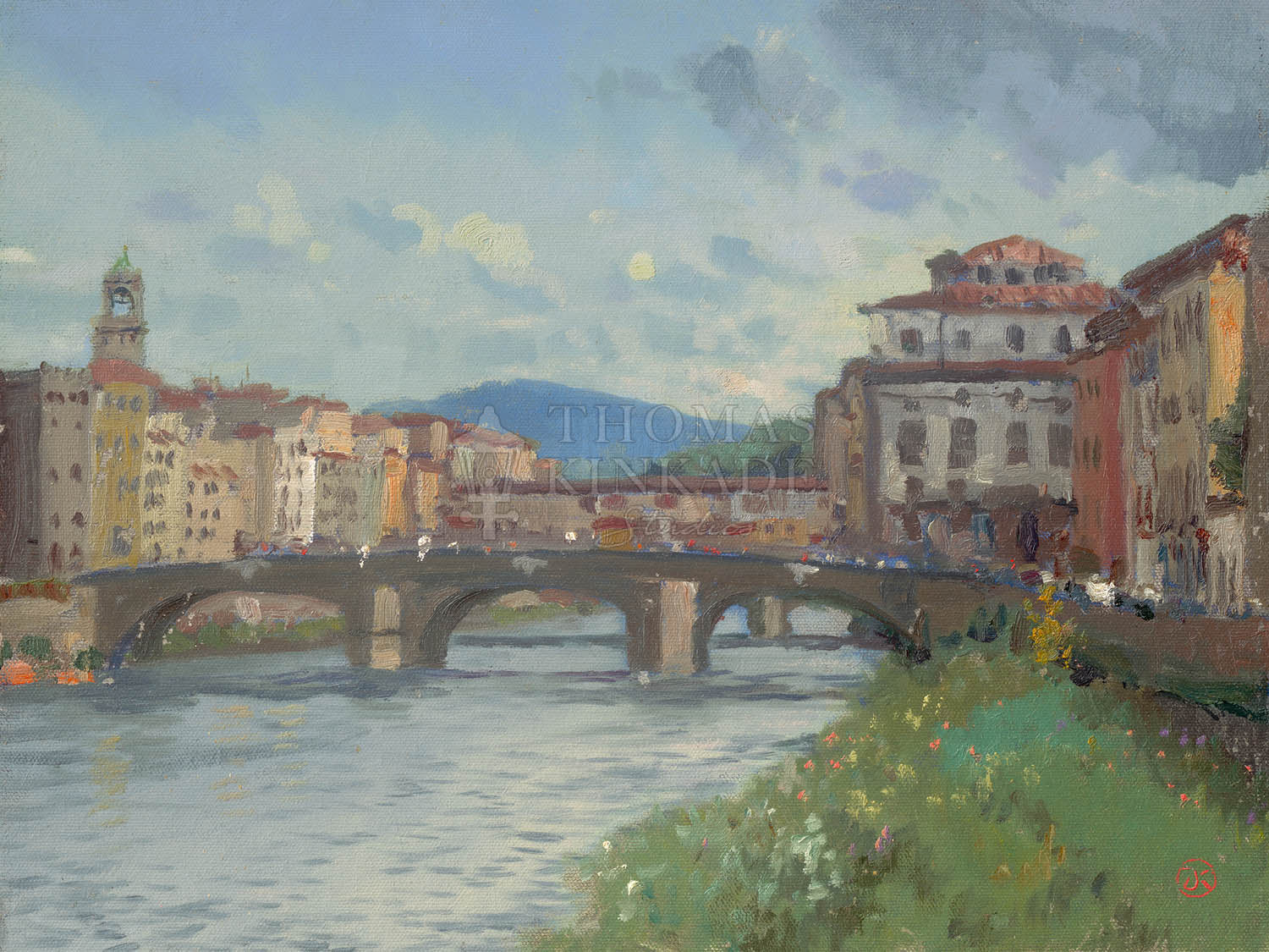 Thomas Kinkade Florence - River Alba Limited Edition Canvas Giclee
