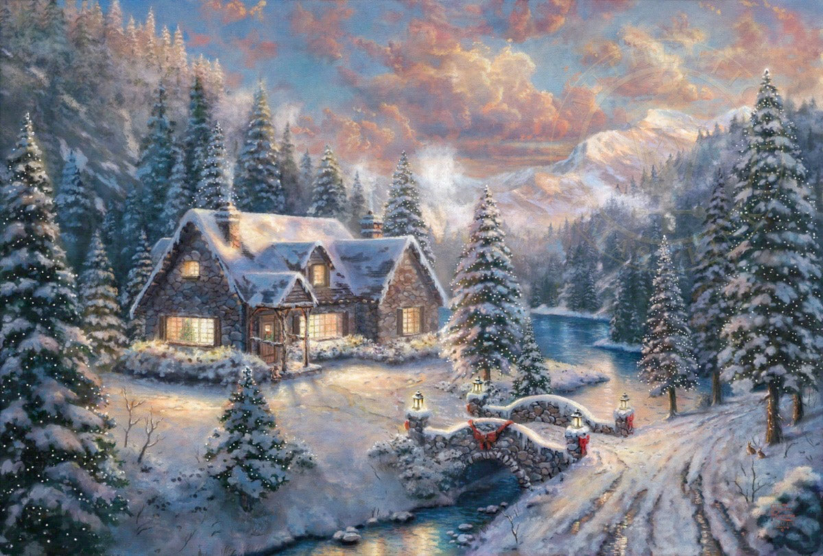 Thomas Kinkade Studios High Country Christmas Limited Edition Canvas Giclee