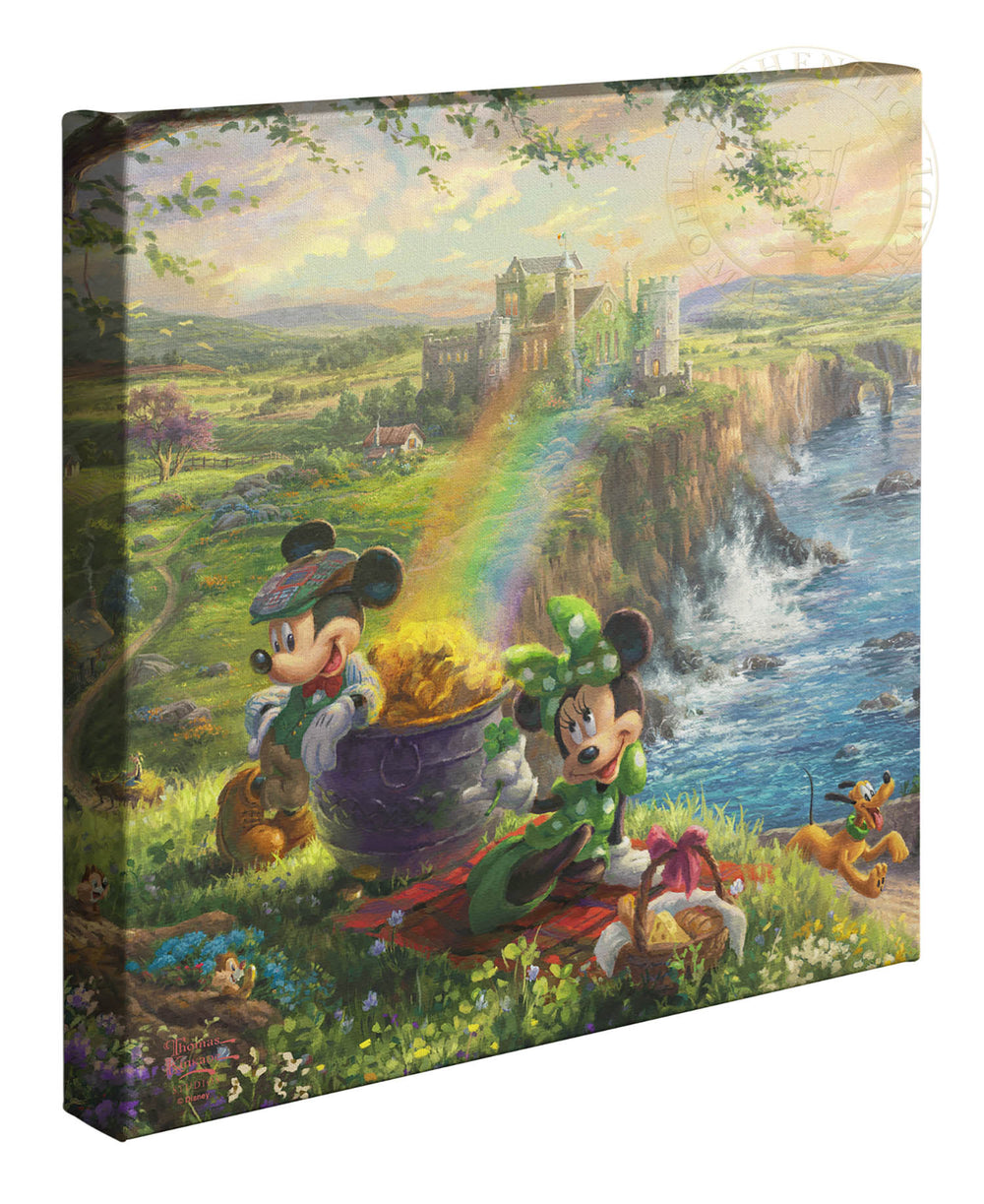 Thomas Kinkade Studios Mickey and Minnie in Ireland Limited and Open Canvas Giclee