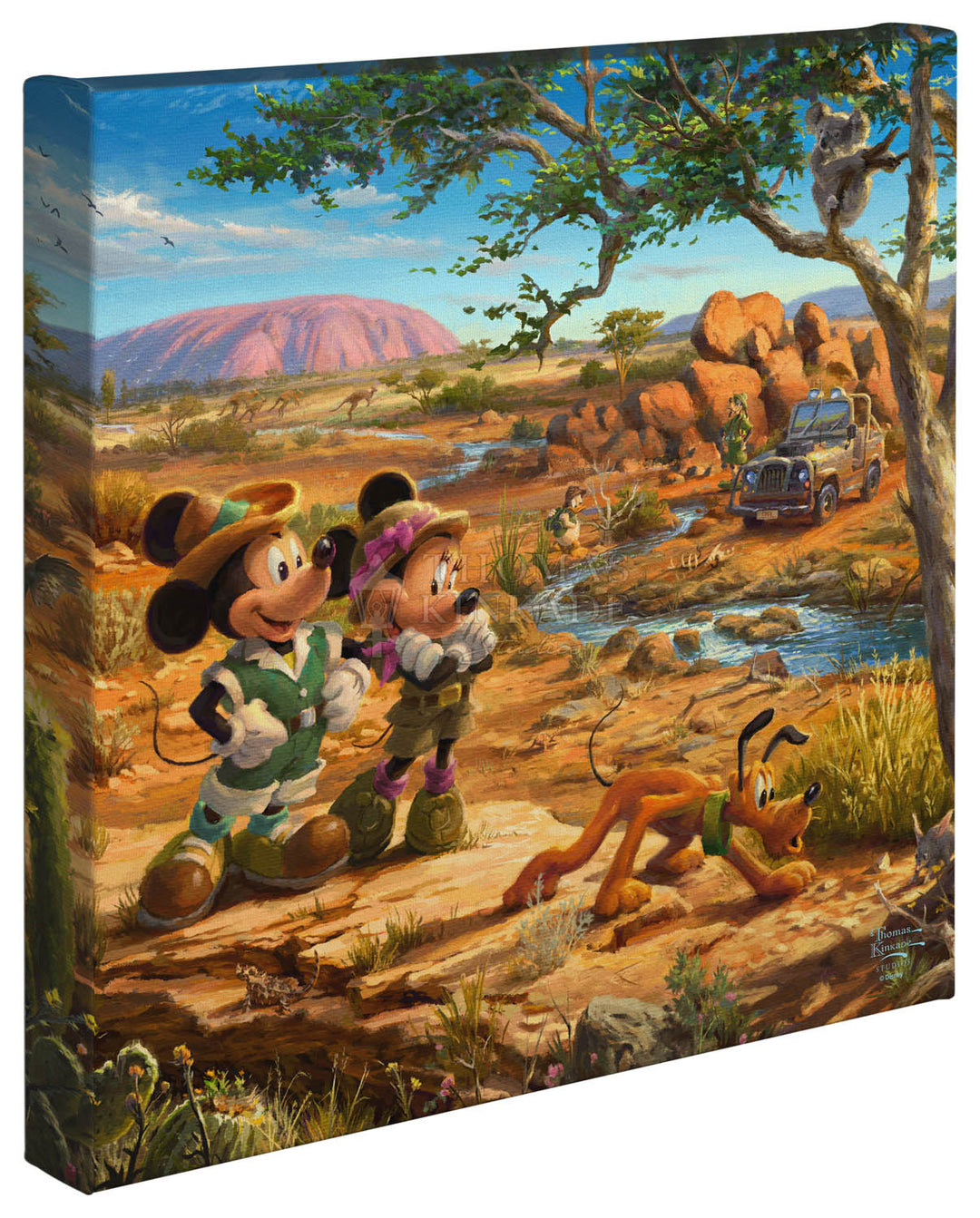 Thomas Kinkade Studios Mickey and Minnie in the Outback Limited and Open Canvas Giclee