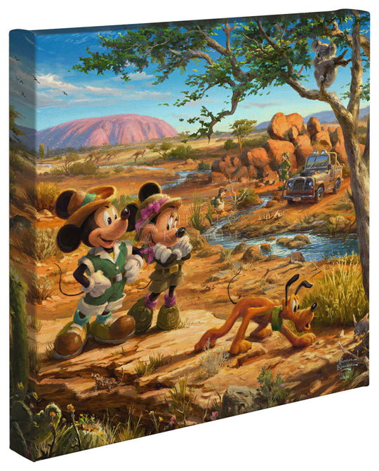 Thomas Kinkade Studios Mickey and Minnie in the Outback Limited and Open Canvas Giclee