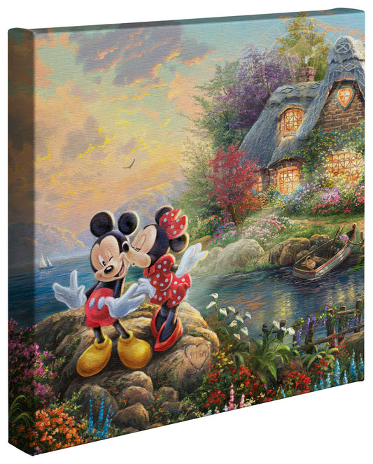 Thomas Kinkade Studios "Mickey and Minnie Sweetheart Cove" Open Edition Canvas Giclee