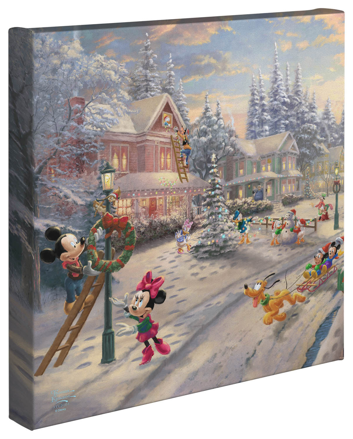 Thomas Kinkade Studios "Mickey's Victorian Christmas" Limited and Open Canvas Giclee