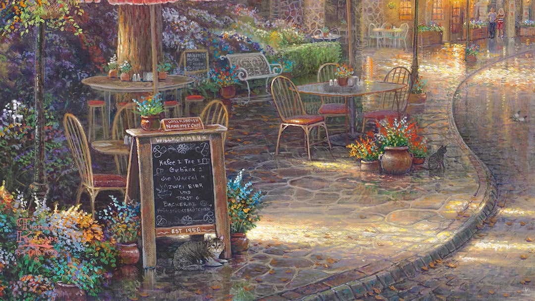 Thomas Kinkade Munich Cafe Limited Edition Canvas Giclee
