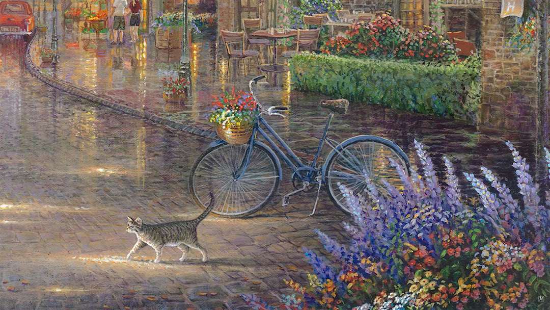 Thomas Kinkade Munich Cafe Limited Edition Canvas Giclee