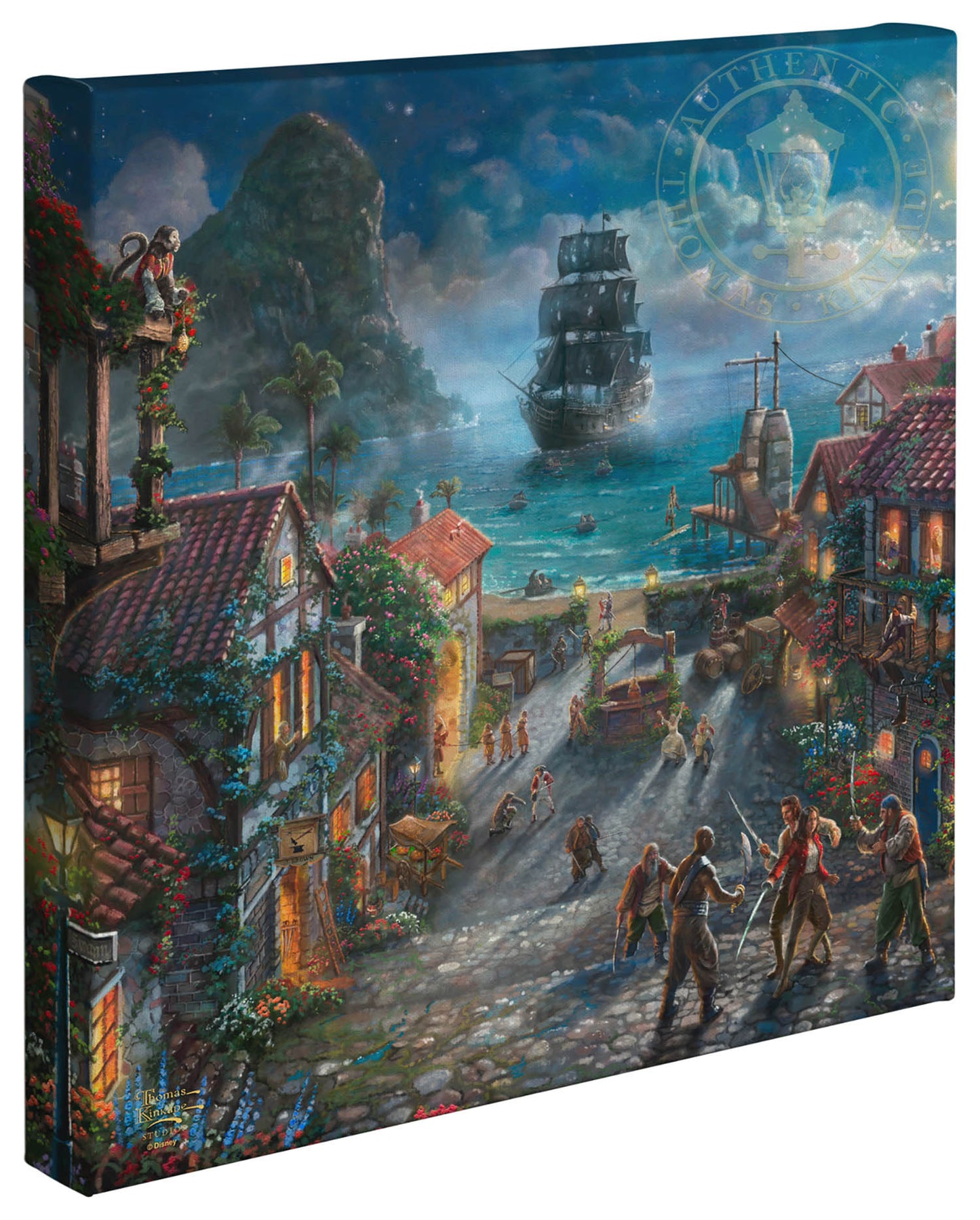 Thomas Kinkade Disney Dreams "Pirates of the Caribbean" Limited and Open Canvas Giclee