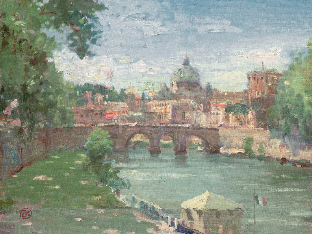 Thomas Kinkade Rome - View of St. Peter's Limited Edition Canvas Giclee