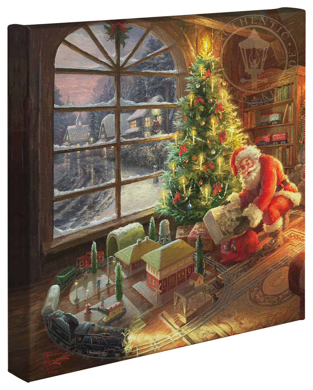 Thomas Kinkade Studios Santa's Special Delivery Limited and Open Canvas Giclee