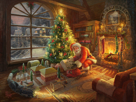 Thomas Kinkade Studios Santa's Special Delivery Limited and Open Canvas Giclee