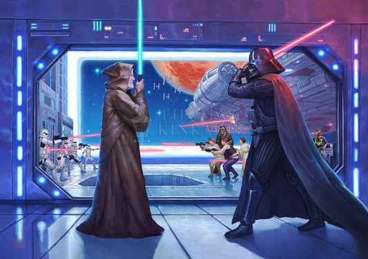 Thomas Kinkade Studios Obi-Wan's Final Battle Limited Edition Canvas Giclee