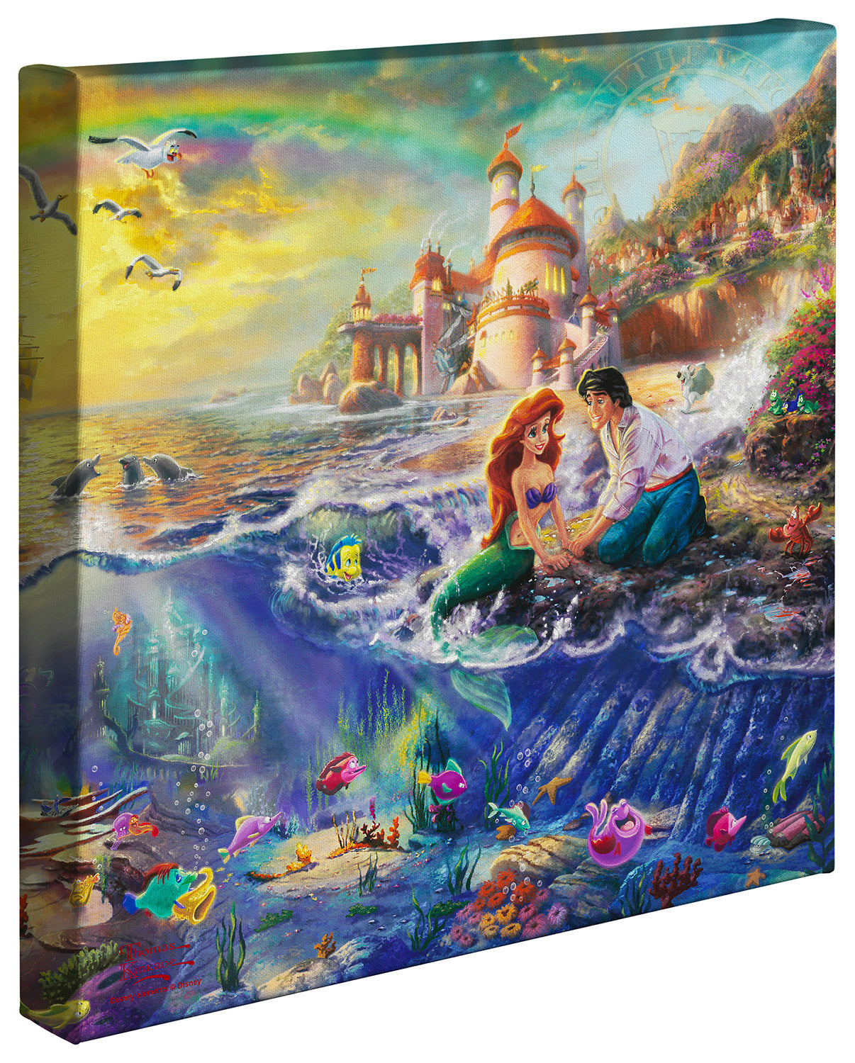 Thomas Kinkade Studios The Little Mermaid Limited and Open Canvas Giclee