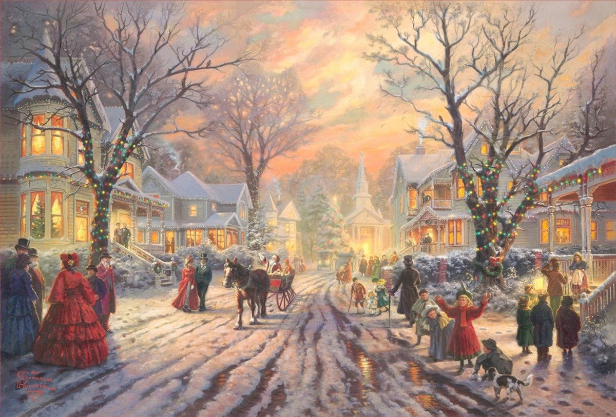 Thomas Kinkade Studios Victorian Christmas Carol Limited Edition Canvas Giclee